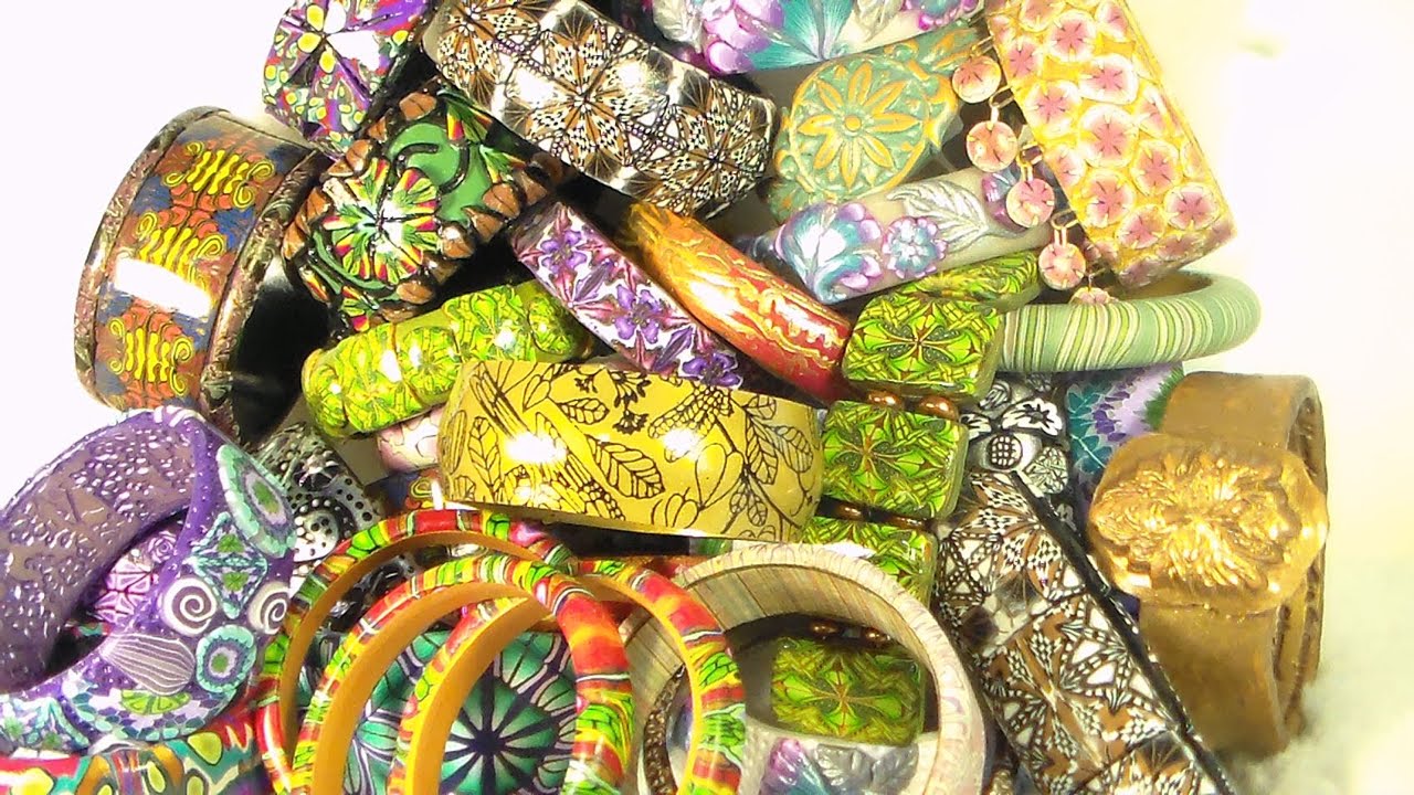 Sculpey Silk Screened Bangle