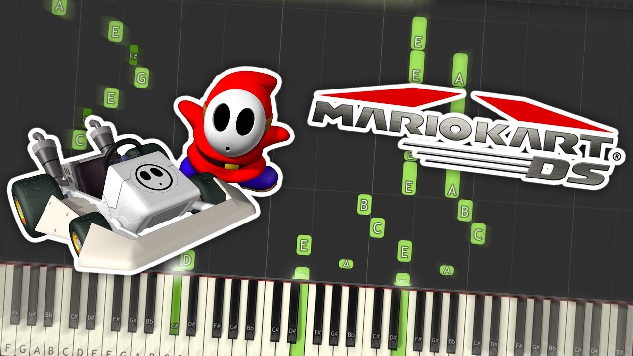 Mario Kart DS - Delfino Square Theme Piano Tutorial Synthesia