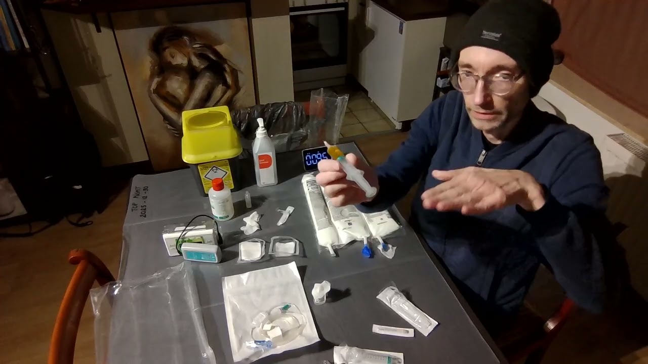 TPN Home: Preparation du sac de nutrition & Connexion au catheter tunnelisé (30 Dec 2025)