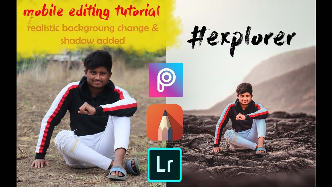 how to add perfect shadow & background change | manipulation mobile editing | ALeditz