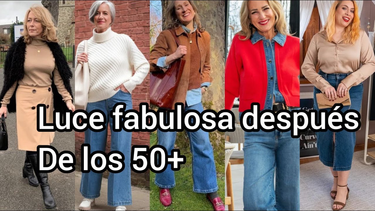 Luce fabulosa despu&eacute;s de los 50 a&ntilde;os/ moda para se&ntilde;oras/tendencia 2026