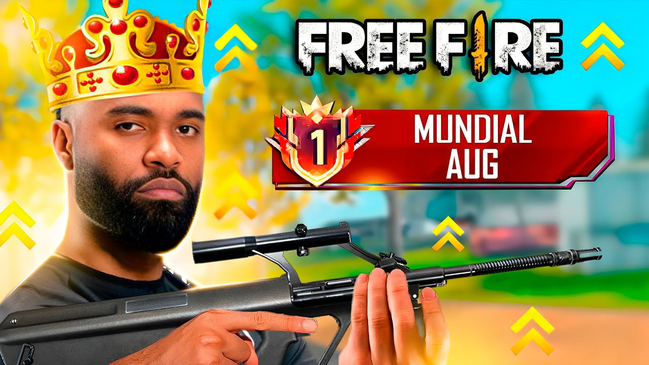 VOU PEGAR TOP 1 DO MUNDO USANDO A NOVA AUG NO FREE FIRE!
