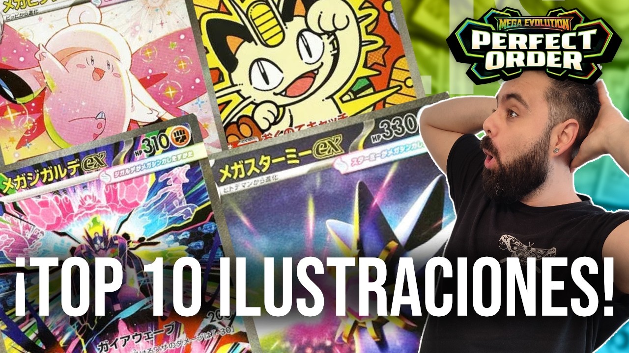 🎨 PERFECT ORDER: Mis 10 Ilustraciones Favoritas (¡Mega Starmi es increíble!) | Pokemon TCG