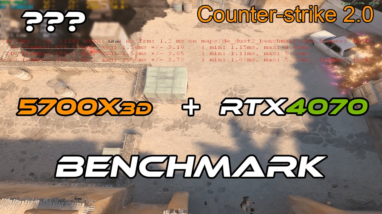 Best Budget CPU for CS2 Benchmark Ryzen 7 5700X3D + RTX4070  1280x960 LOW