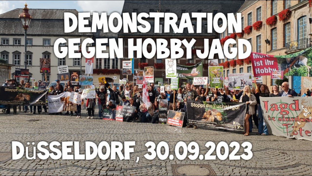 Stoppt die Hobbyjagd! Tierschutzdemonstration in Düsseldorf am 30.09.2023