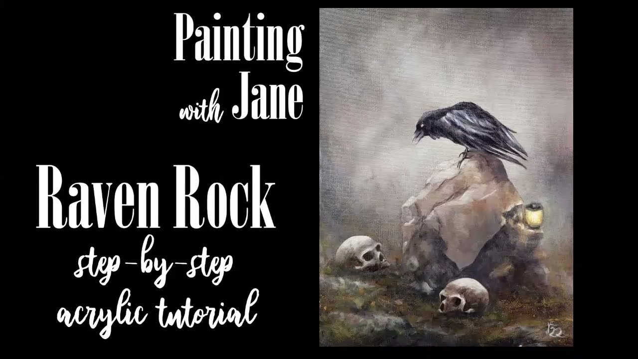 Raven Rock - Step by Step Acrylic Painting on Canvas