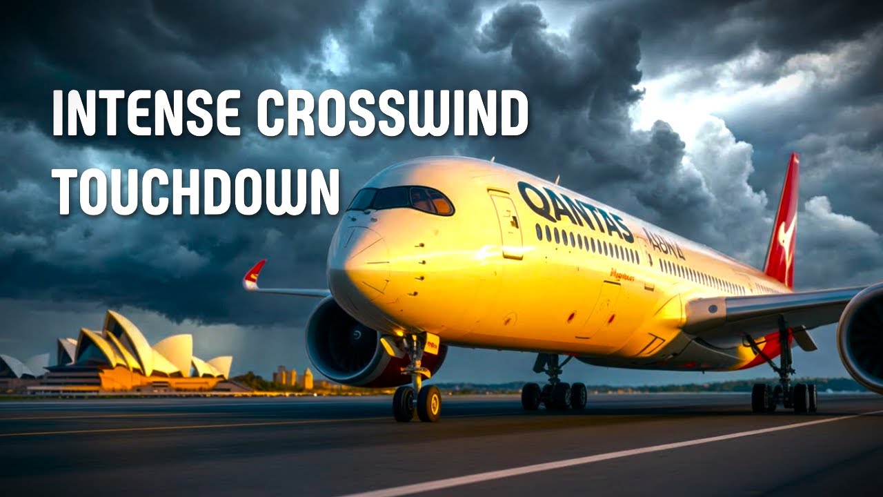 Qantas Airbus A320 Makes CRAZY Landing at Canberra Airport