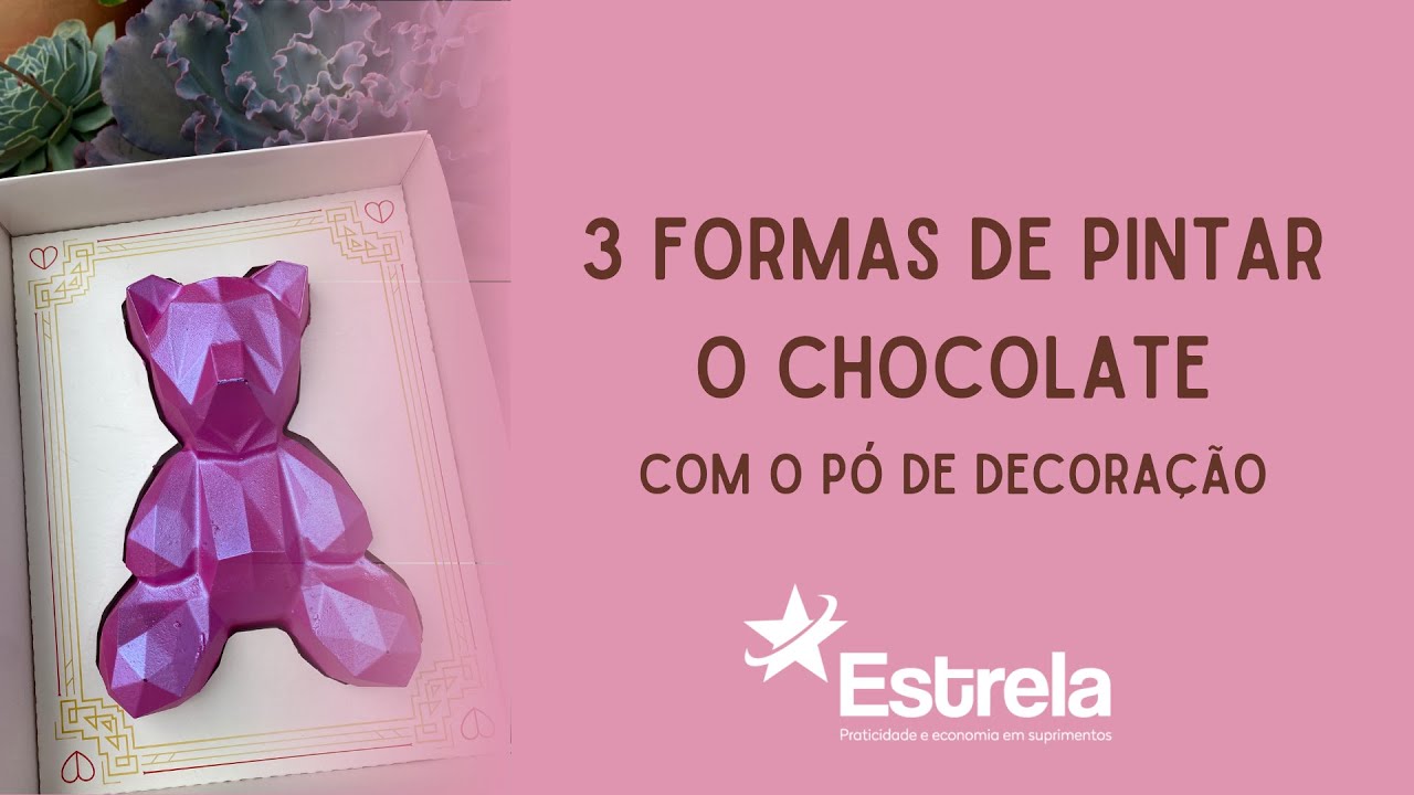 3 formas de pintar chocolate utilizando pó para decoração