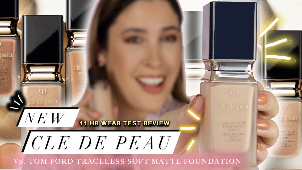 NEW! CLE DE PEAU RADIANT FLUID MATTE FOUNDATION vs TOM FORD TRACELESS SOFT MATTE Dry Skin REVIEW