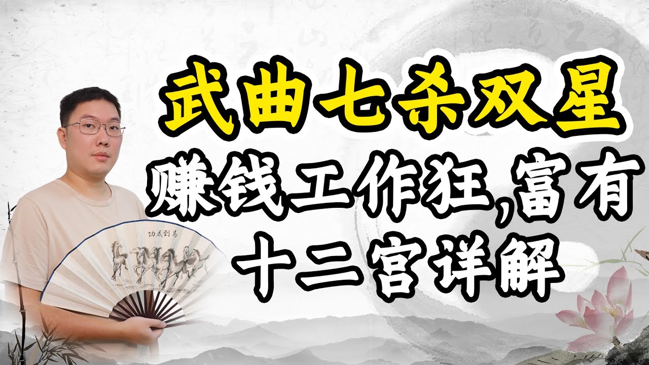 紫微斗数武曲七杀双星，赚钱工作狂，富有？，入夫妻等十二宫详解