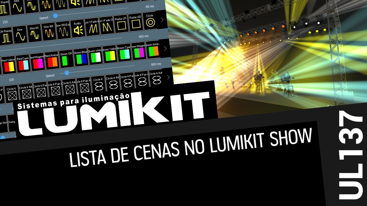 [UL137] Lista de cenas no #Lumikit SHOW (Sequencer, Cue List)