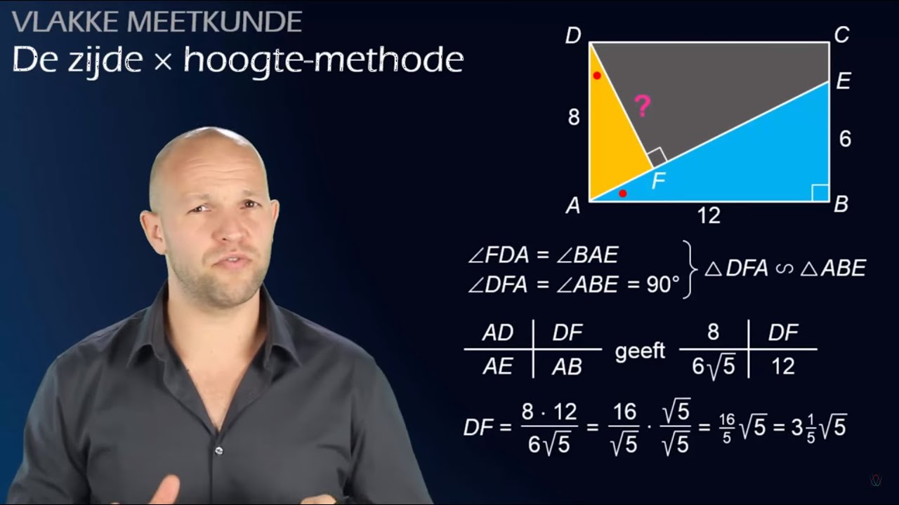 Vlakke meetkunde - Zijde x hoogte methode (havo/vwo B) - WiskundeAcademie