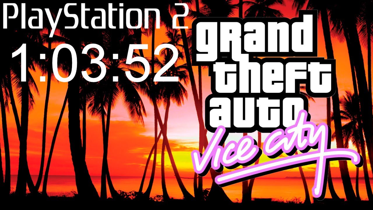 [PS2] Grand Theft Auto: Vice City (Any% (No SSU) Speedrun) - 1:03:52 (RAW)
