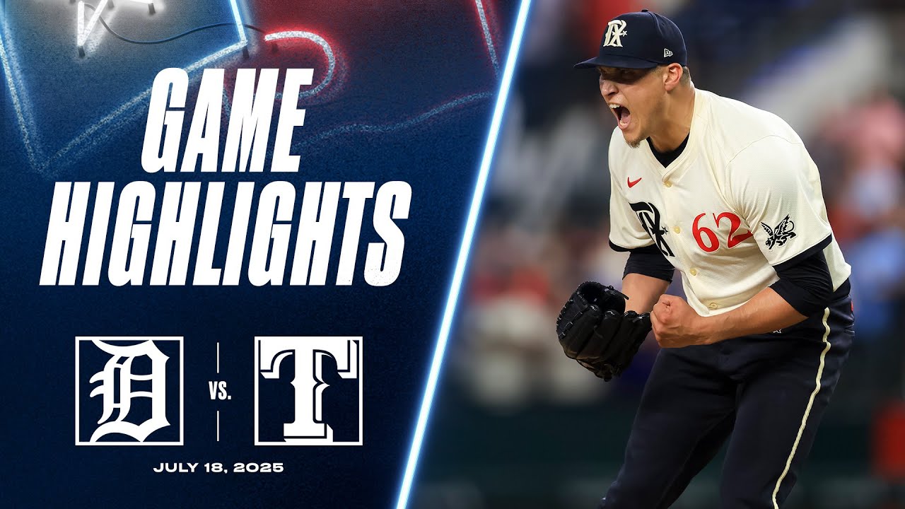 Tigers vs. Rangers Game Highlights (7/18/25) | MLB Highlights