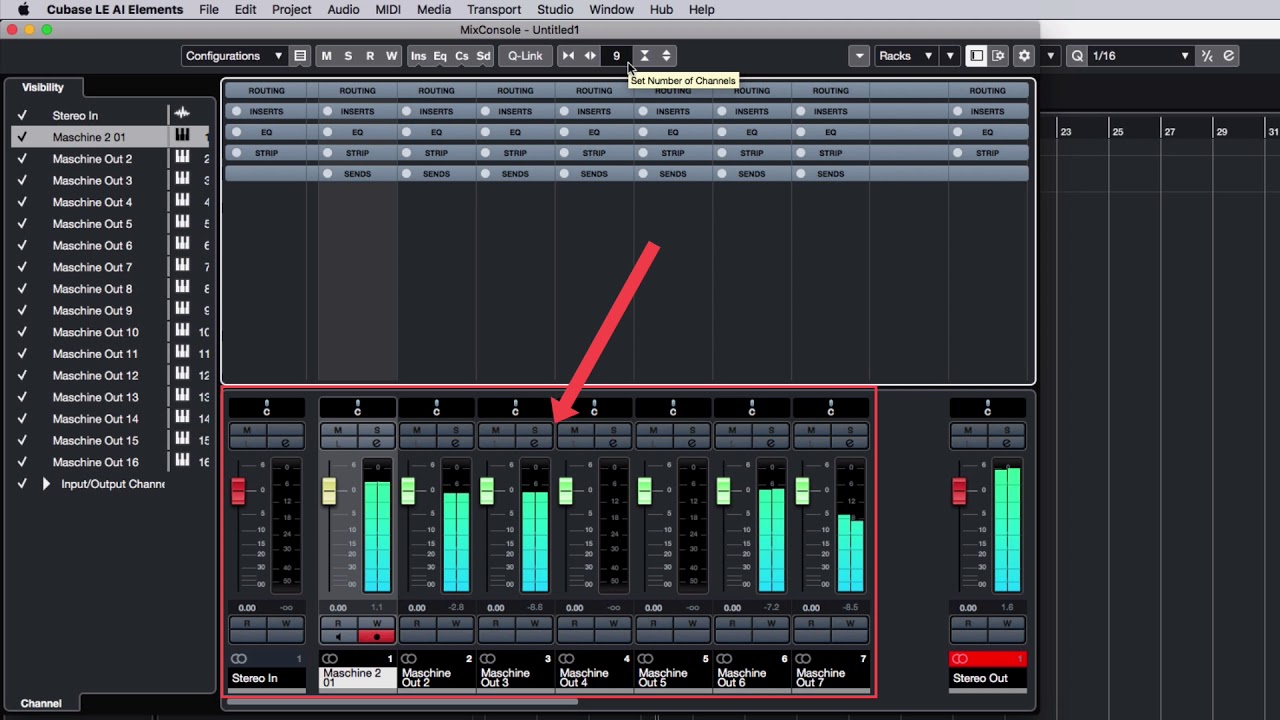 How to Route MASCHINE 2 Sounds to Separate Audio Tracks in Cubase