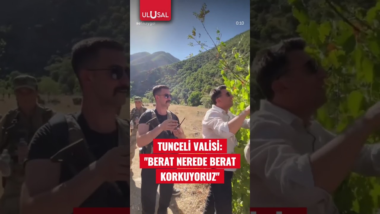 Tunceli Valisi Şefik Ayg&ouml;l, kopardığı &uuml;z&uuml;mleri ilk olarak koruması Berat&rsquo;a ikram etti #shorts