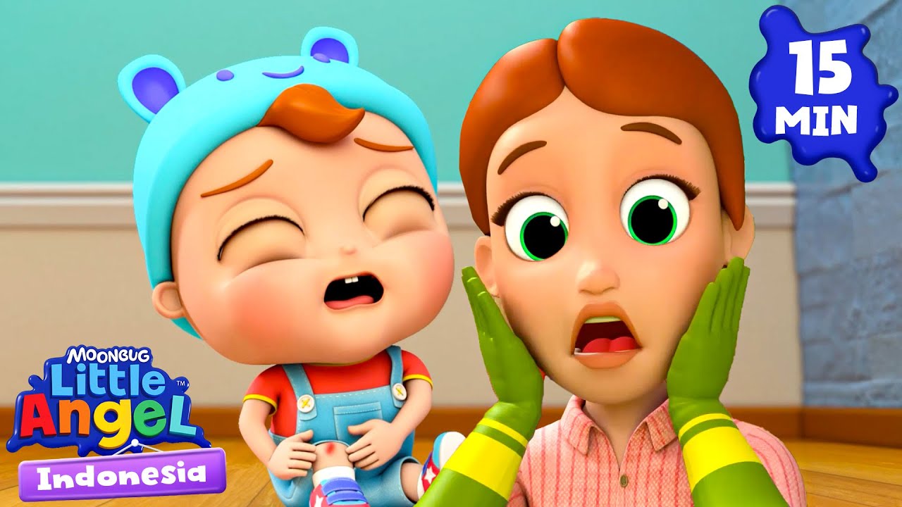 Ibu Aku Jatuh dan Terluka! | Little Angel Bahasa Indonesia | Kartun dan Lagu Anak
