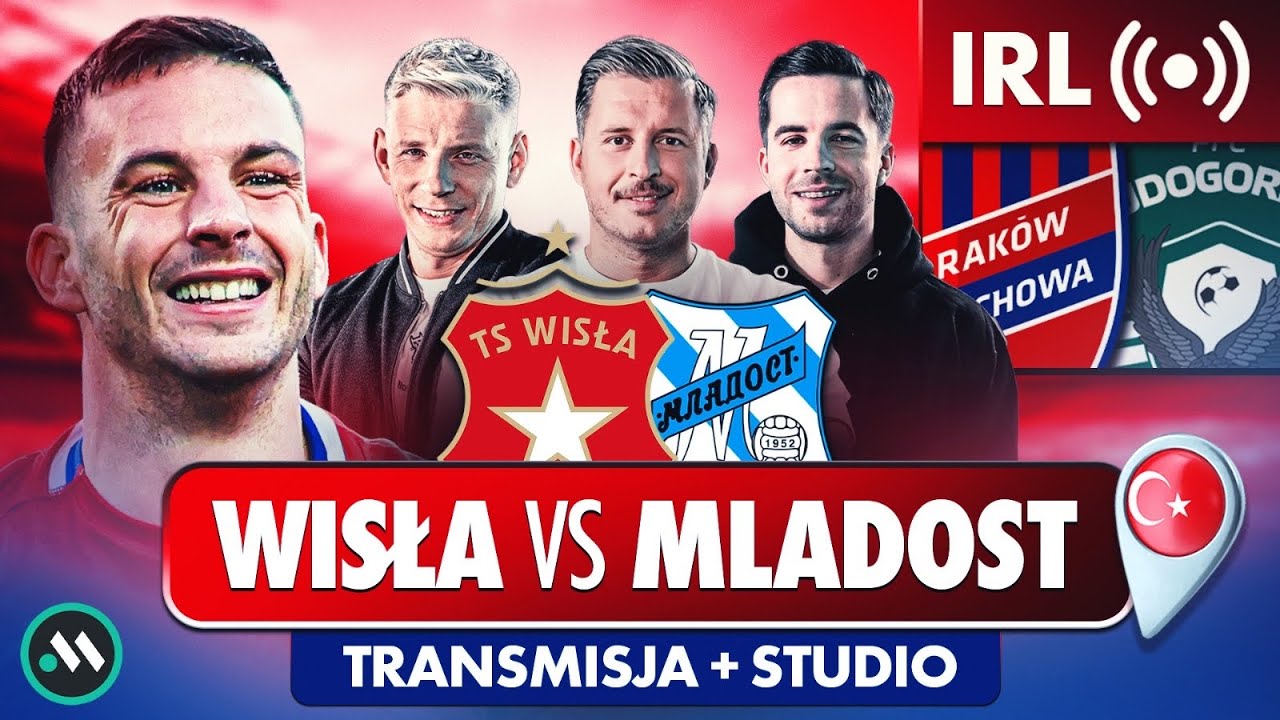 WISŁA KRAK&Oacute;W - MLADOST LUCANI NA ŻYWO: TRANSMISJA I STUDIO + IRL Z RAK&Oacute;W - ŁUDOGOREC