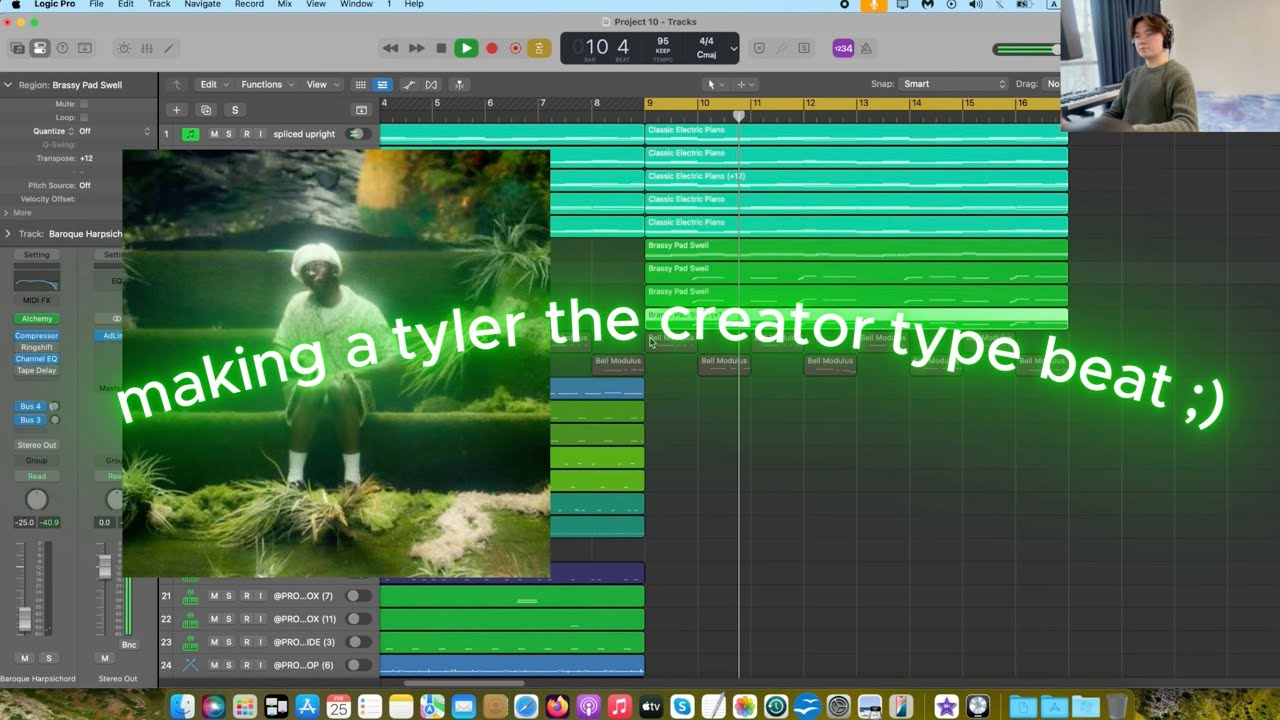 making a *tyler the creator* type beat (Logic pro)