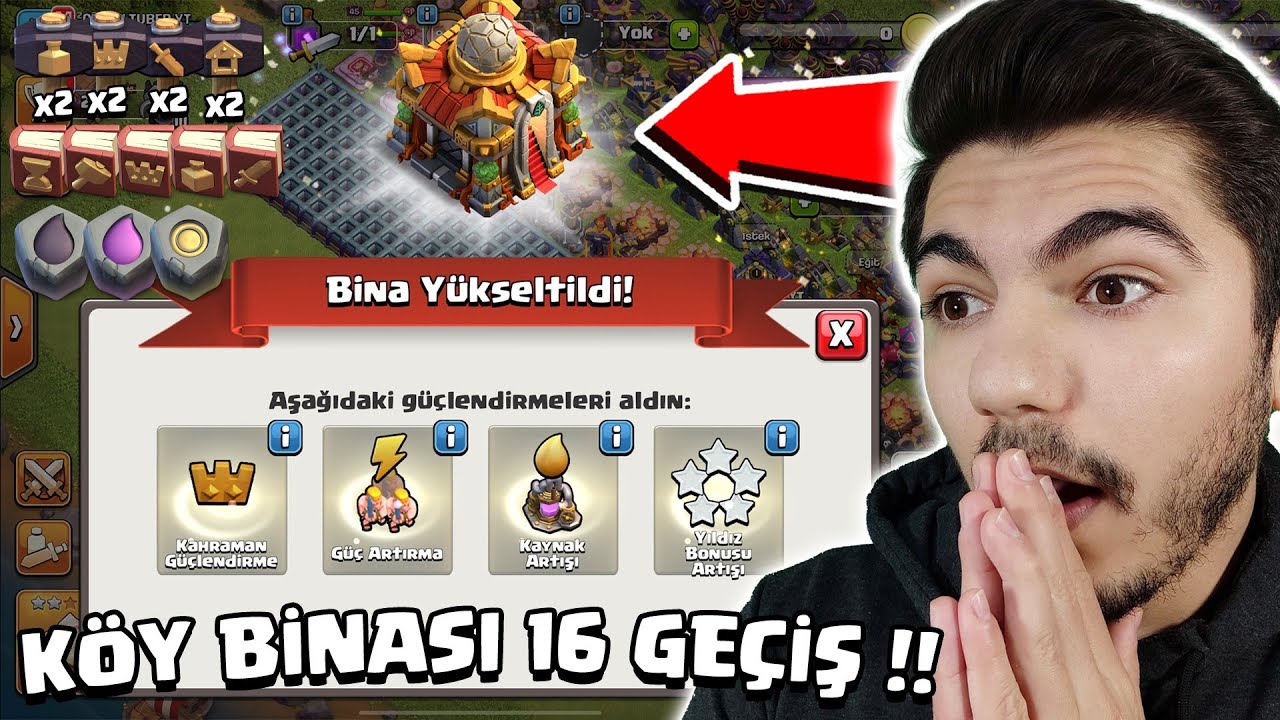 KÖY BİNASI 16 GEÇİŞ !! EFSANE BİR GEÇİŞ YAPTIK !! - Clash Of Clans
