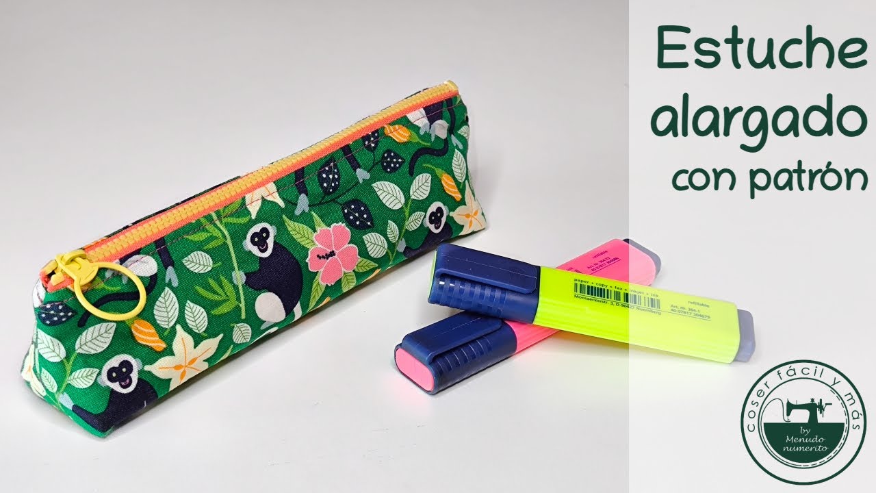 Estuche alargado con patrón