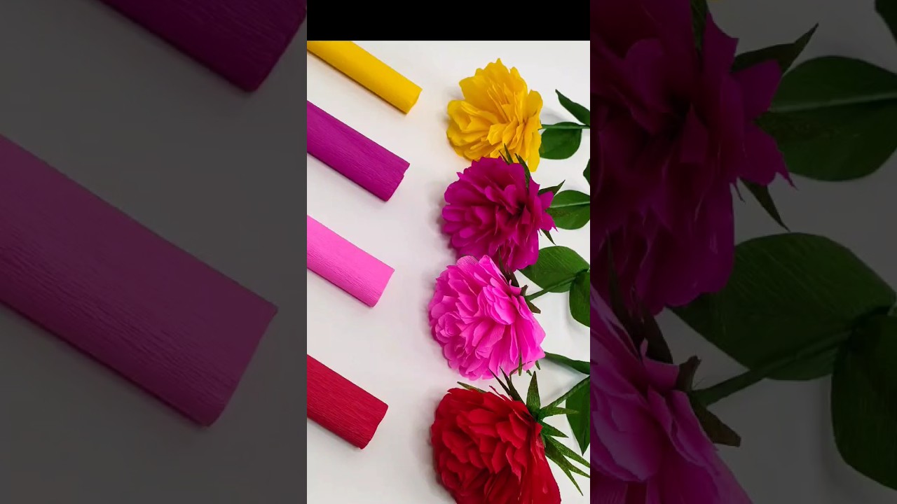 Kwiaty z bibuły #papercraft #diy #handmade #kwiatyzbibuły #flowers