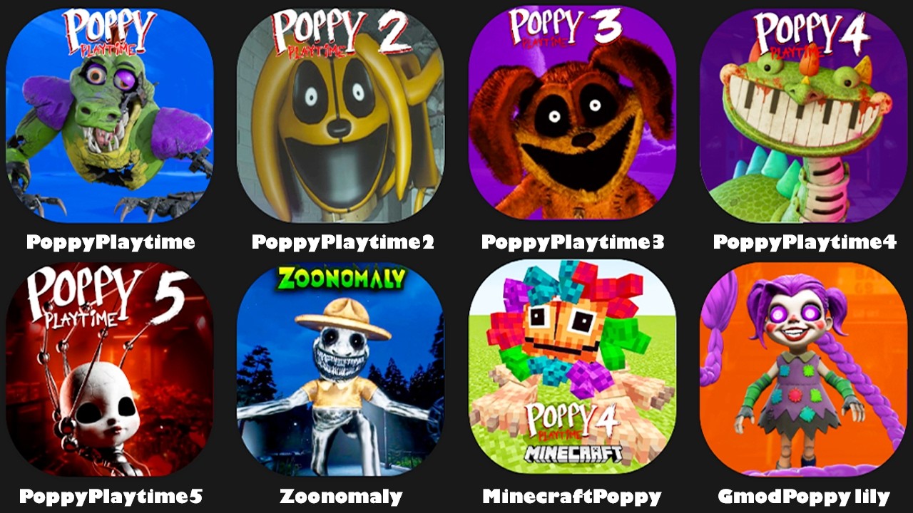 Poppy Playtime Chapter 1 to 5 All New Bosses Lilly Lovebraids,Zoonomaly,Poppy Playtime 4 Minecraft
