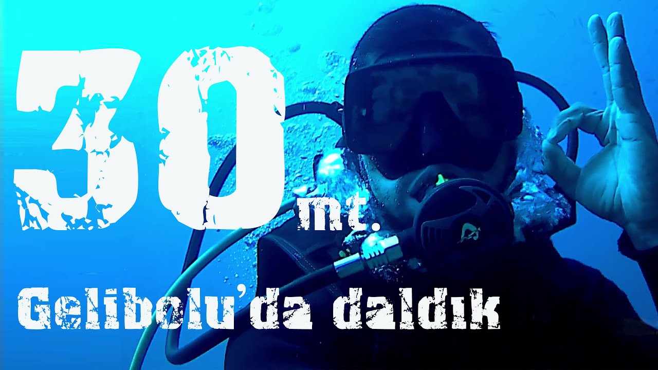 Gelibolu'da dalışa gittik. 30 metreye daldık.