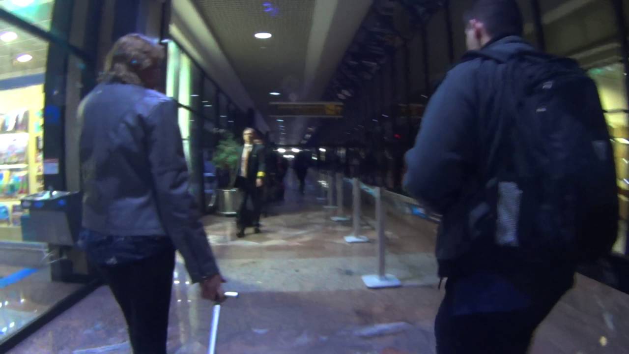 Desembarcando no aeroporto Salgado Filho em Porto Alegre