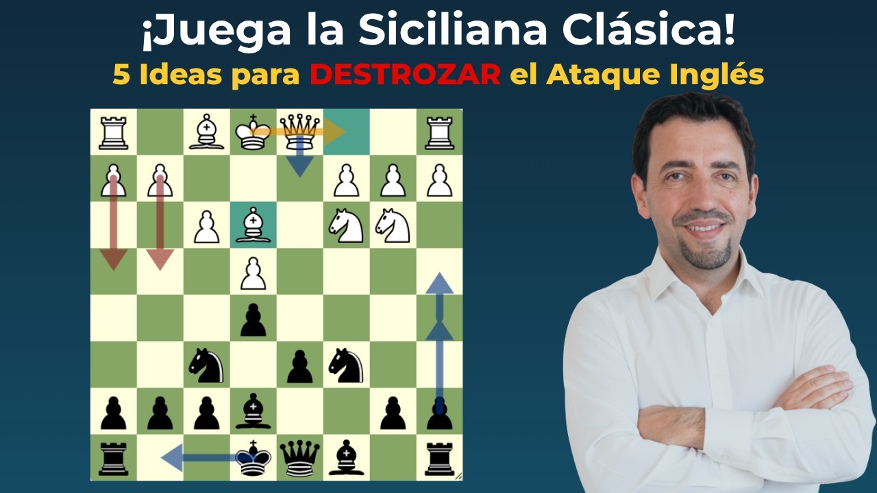 ¡JUEGA la defensa SICILIANA CLÁSICA! 5 ideas para DERROTAR el ataque Inglés (2021)