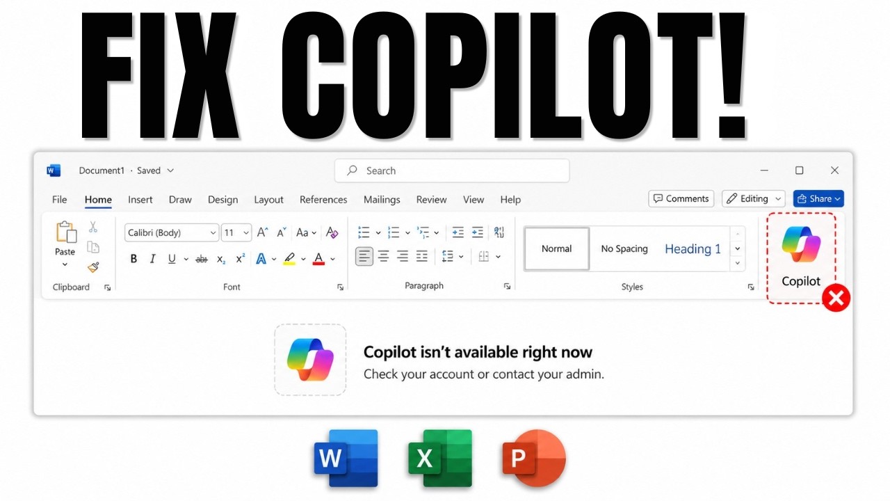 How to Fix Microsoft Copilot Not Showing in Word, Excel or Powerpoint (Quick & Easy)