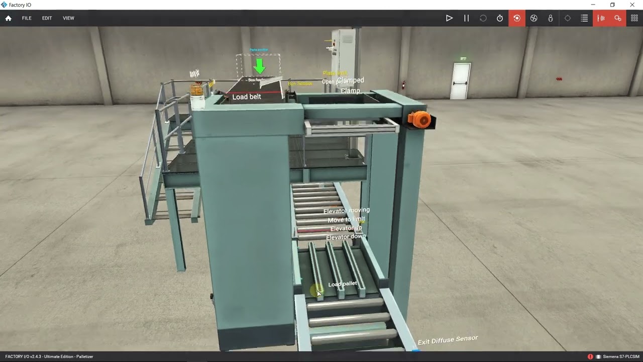 Palletizer Process with Tia Portal in Factory IO