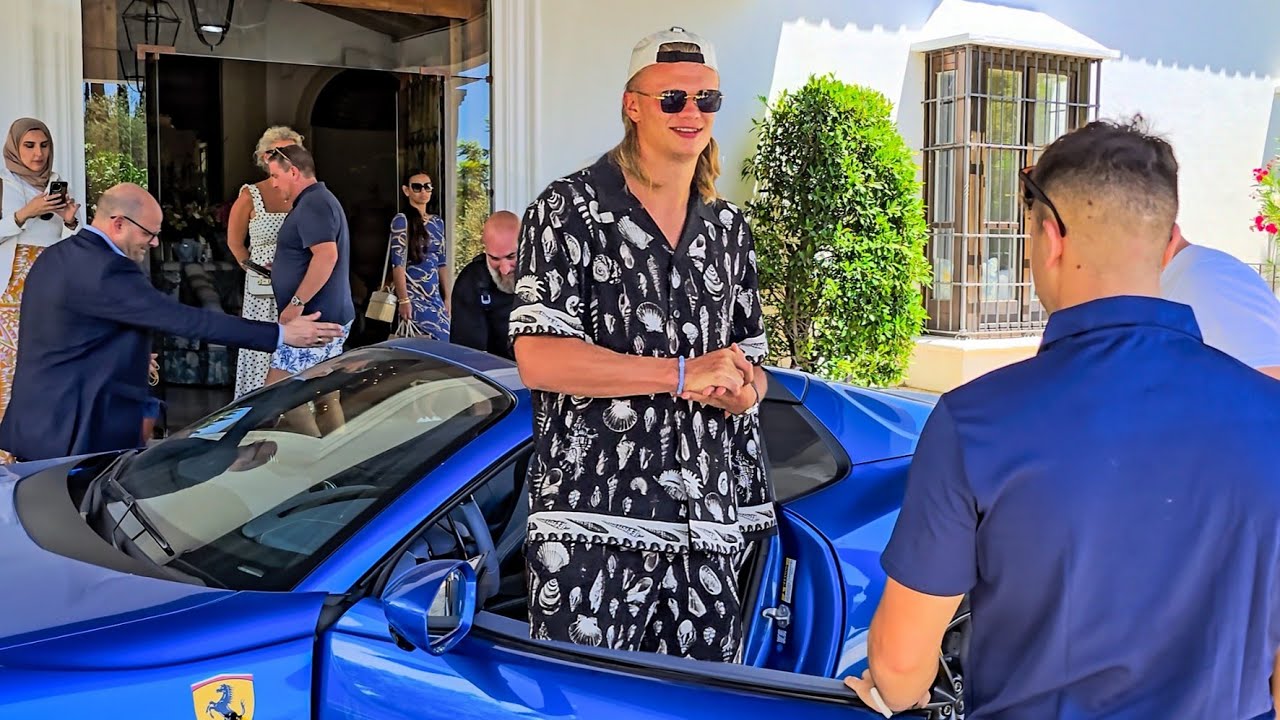 ERLING HAALAND & ISABEL JOHANSEN Enjoying Holidays in Marbella with Ferrari 812 & MB Virgil Abloh!!