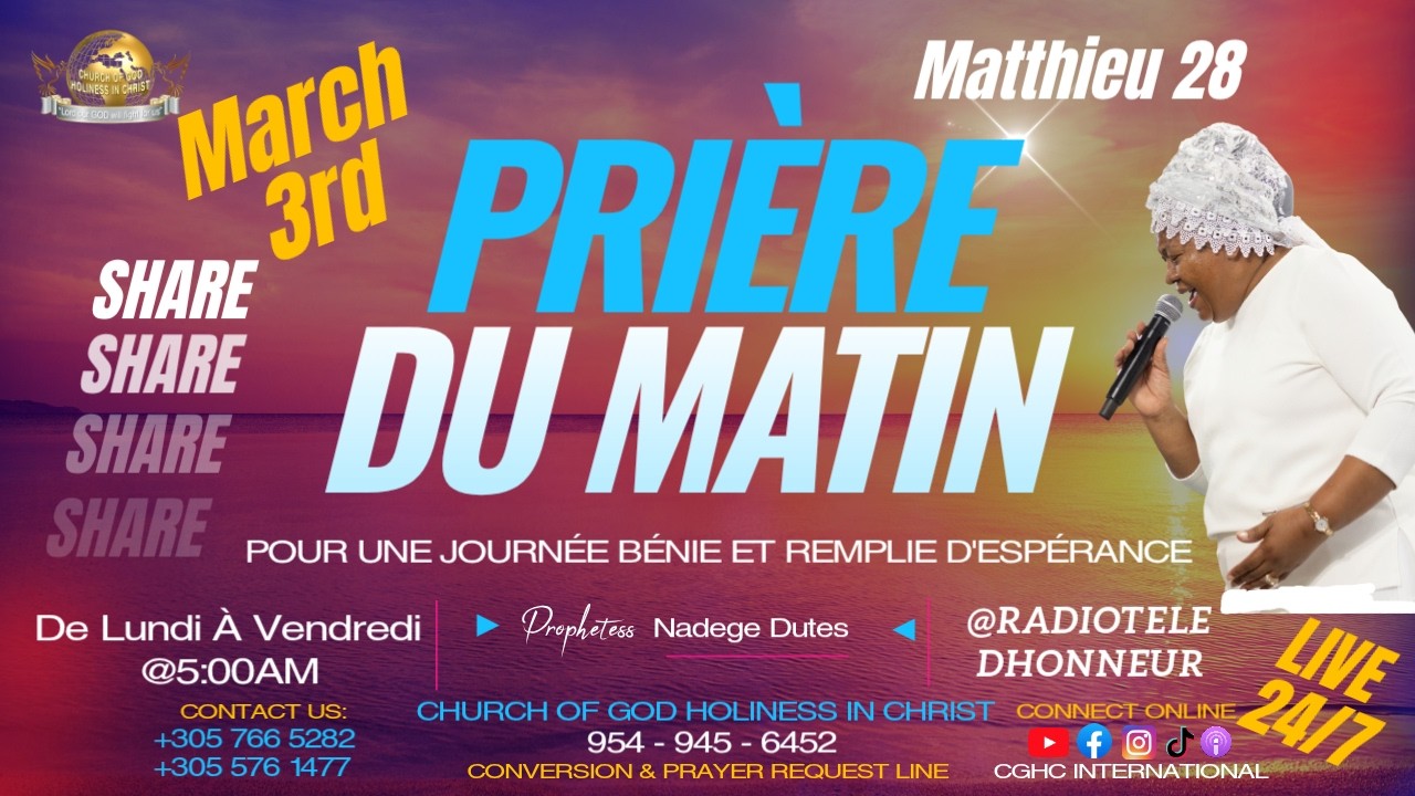 3.3.2026 | Matthieu 28 | RADIO TELE D'HONNEUR | POUR UNE JOURNÉE BÉNIE ET REMPLIE D'ESPÉRANCE