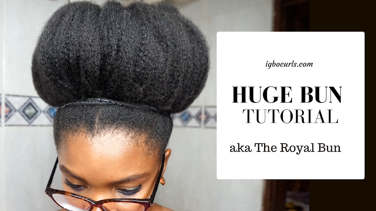 NATURAL HAIRSTYLE ON 4C BLACK NATURAL HAIR- Royal BUN with JUST ONE BOBBY PIN (09)