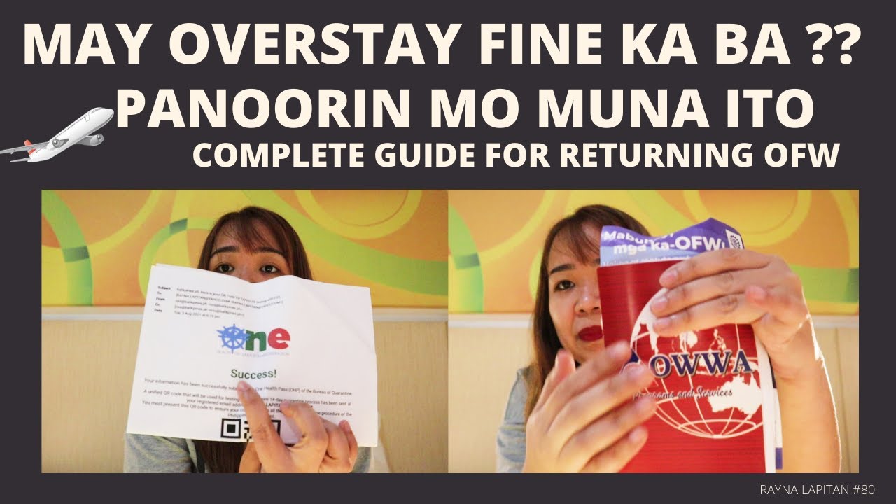 DUBAI to MANILA COMPLETE GUIDE FOR RETURNING OFW | MAY OVERSTAY FINE KA BA? | RAYNA LAPITAN VLOG #80