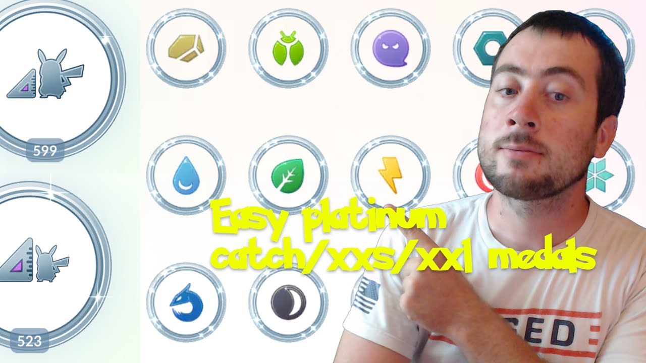 How to quickly finish the catch, XXL and XXS platinum medals in Pokemon Go!