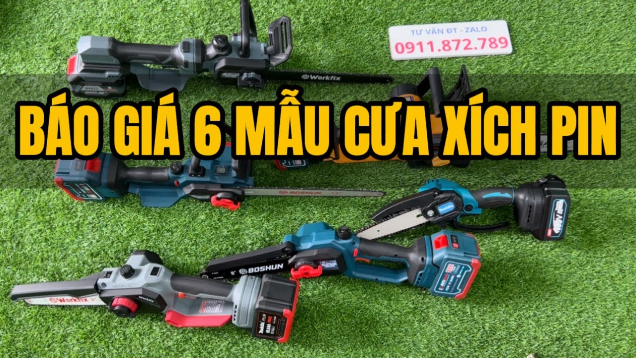 🔴 BÁO GIÁ 6 MẪU CƯA XÍCH DÙNG PIN ĐANG BÁN CHẠY NHẤT HIỆN NAY