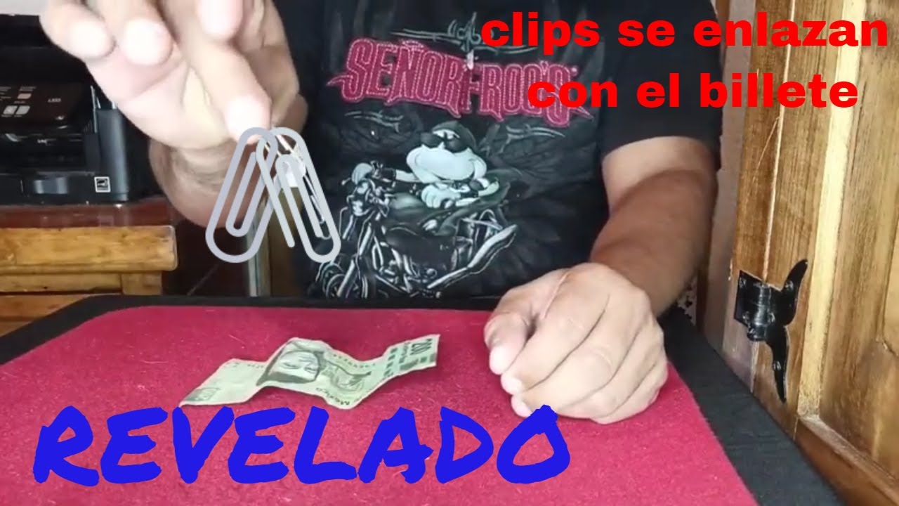 como unir dos clips con un billete / revelado