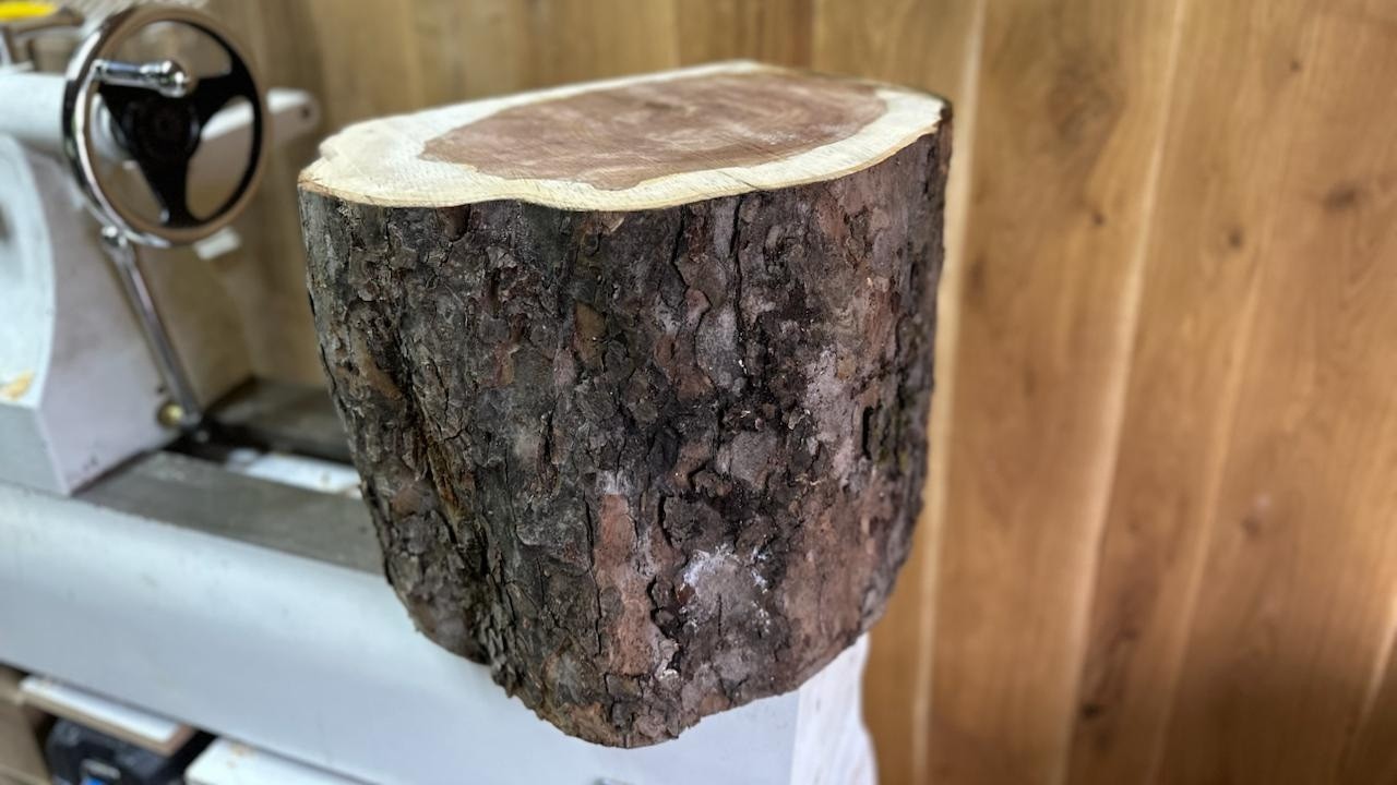 The Huge Applewood Hollow Form: Huge Cracks & Heavyweight Woodturning
