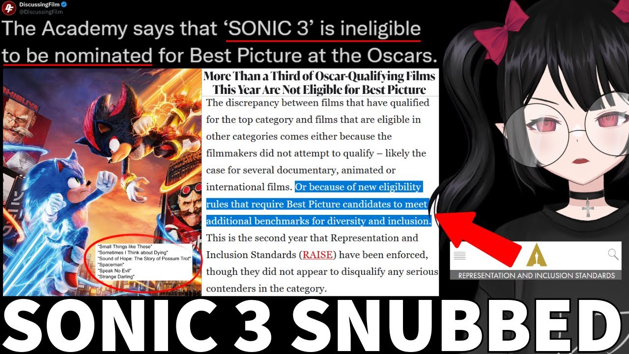 Concerns DEI Requirement Made Sonic 3 INELIGIBLE For 