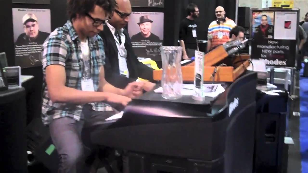 Eddie and Quincy Bullen at the Rhodes Booth NAMM 2011