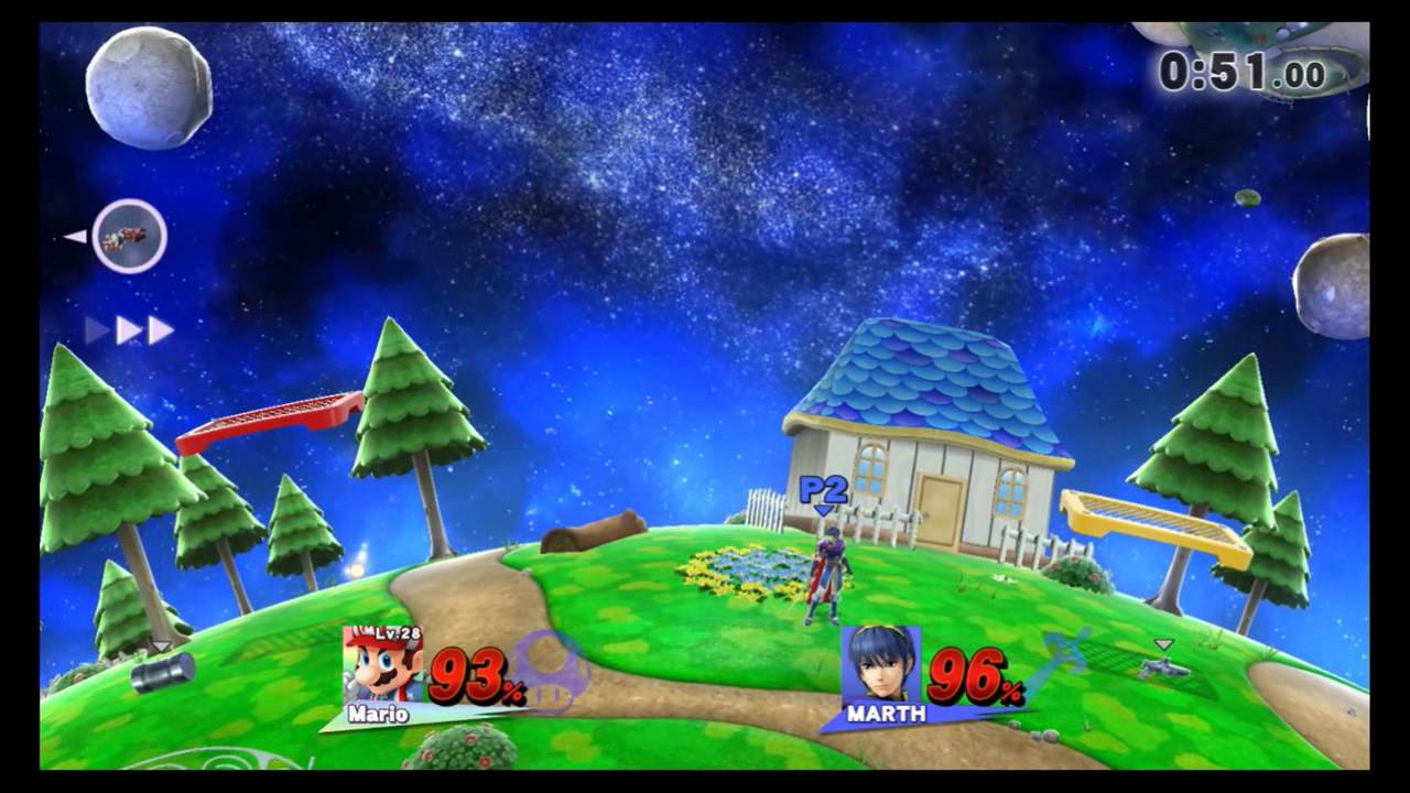 Super Smash Bros. Wii U - Egg Planet Remix - Super Mario Galaxy (Direct Feed)