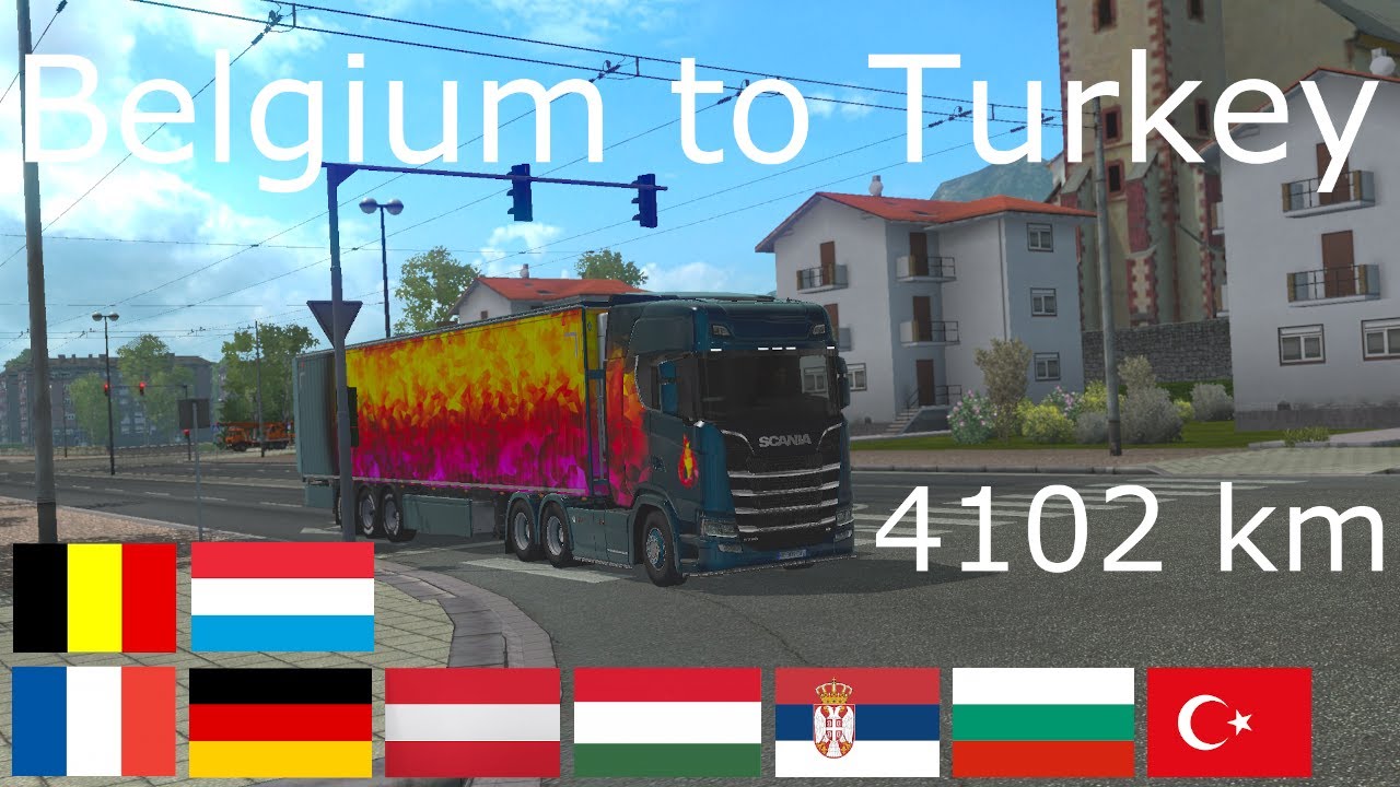 ETS 2 ProMods-RoExtended-YKSRSK Timelapse: Antwerp (BE) to Van (TR)