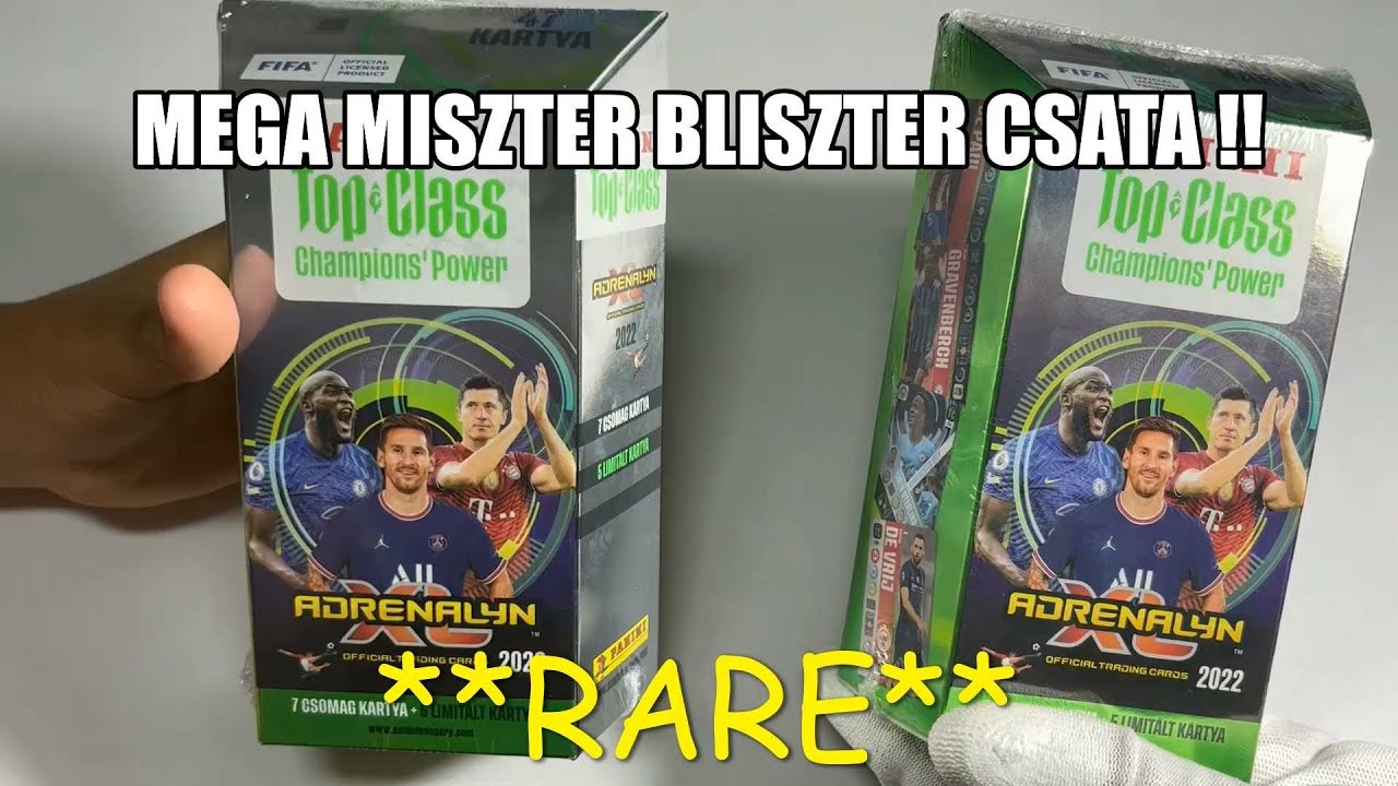 MEGA BLISZTER KÁRTYA HÁBORÚ|*RARE* PANINI TOP CLASS Adrenalyn Xl 2022 CHAMPIONS POWER box|Top Master