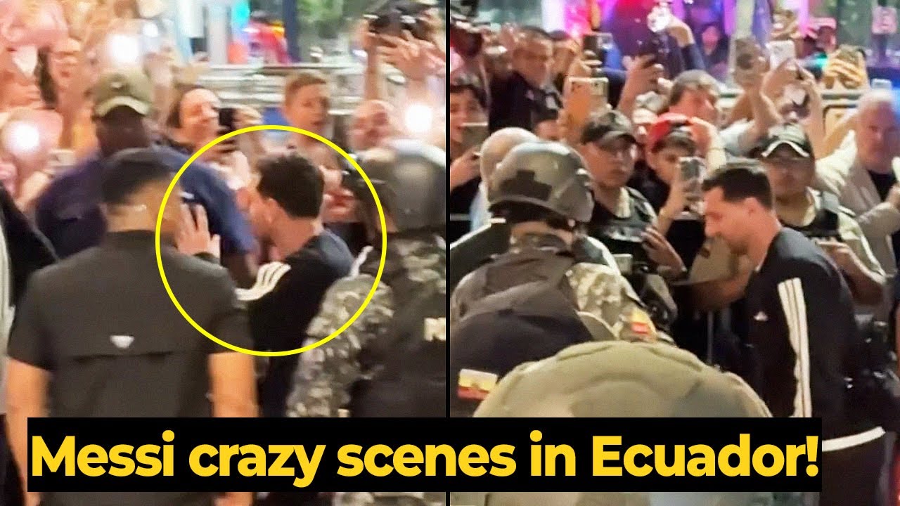 Crazy Scenes as thousands of Ecuador fans welcome MESSI&rsquo;s arrival ahead of Miami vs Barcelona SC