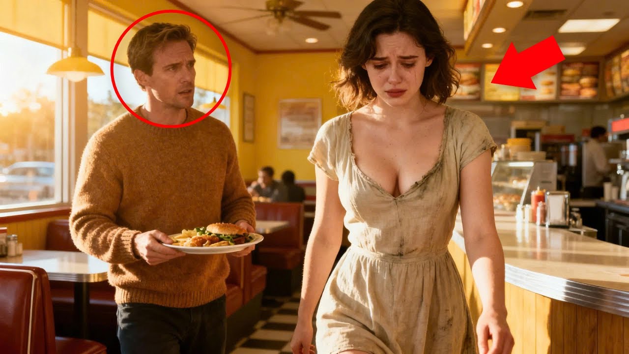 A Poor Woman Tries To Leave Quietly - Single Dad Notices Her Daughter Staring At His Food