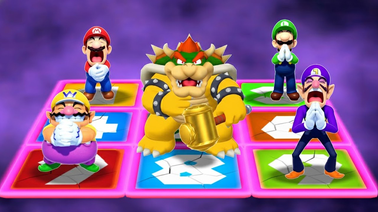 Mario Party 4 Minigames Showdown - Mario VS Luigi VS Wario VS Waluigi (Master Difficulty)