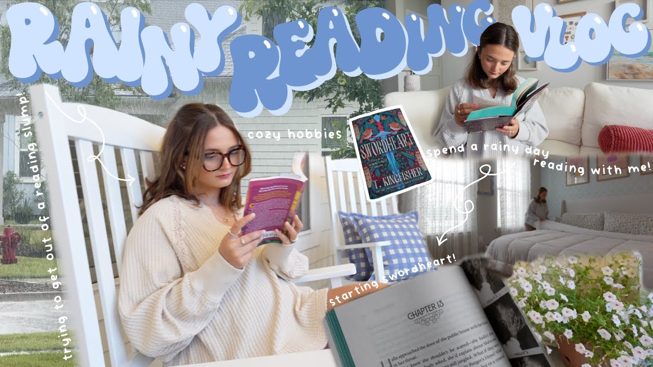 a *cozy* rainy day reading vlog! 📖🧘🏻‍♀️⛈️
