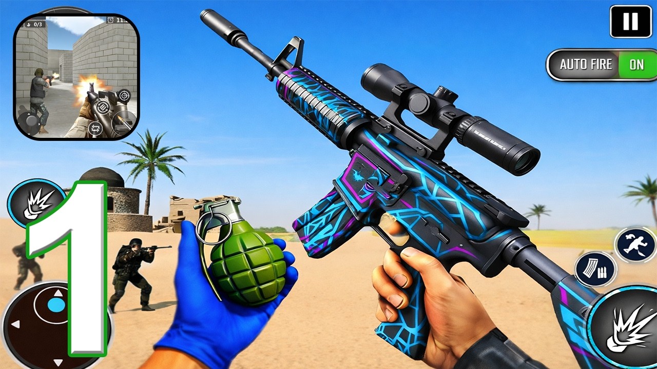 FPS Counter PVP Shooter - Banduk Wala Game - Bandook 3D Android Gameplay - Part 1